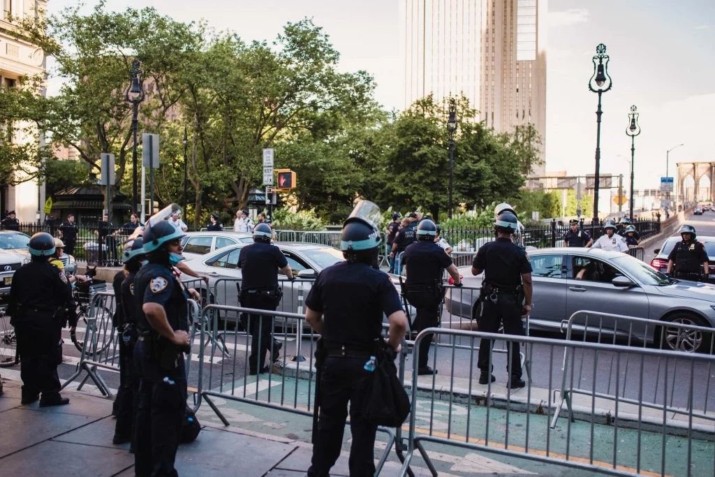 Police Guards in the city